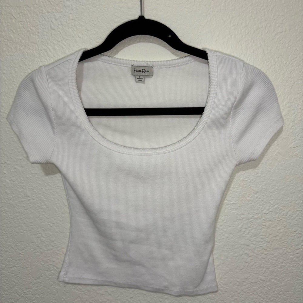 Fashion Nova White Short Sleeve Tee
